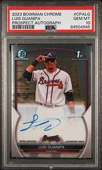 2023 Bowman Chrome Prospect Autographs Cpalg Luis Guanipa PSA 10