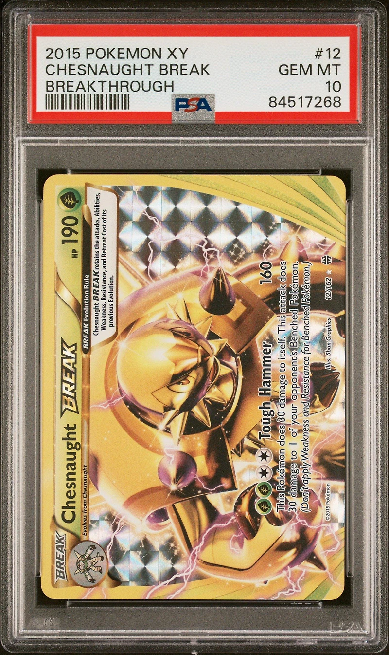 2015 Pokemon Xy Breakthrough 12 Chesnaught Break PSA 10