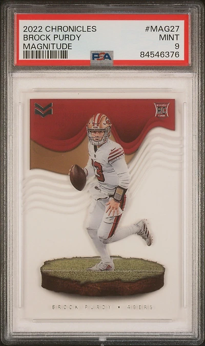 2022 Panini Chronicles Magnitude Mag27 Brock Purdy PSA 9