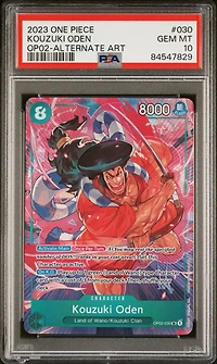 2023 One Piece Paramount War 030 Kozuki Oden Alternate Art PSA 10