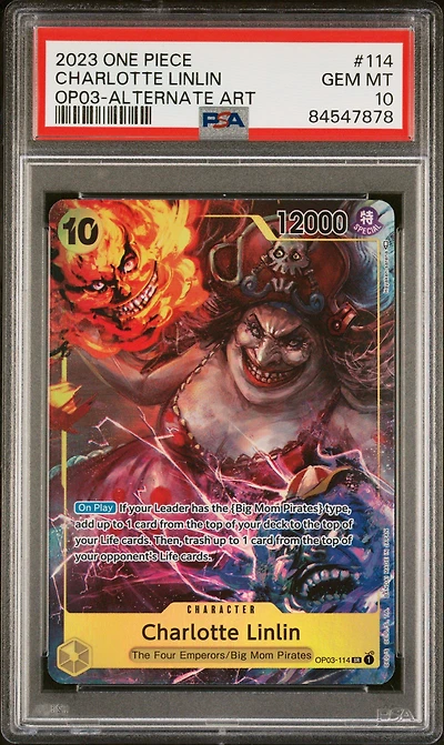 2023 One Piece Pillars Of Strength 114 Charlotte Linlin Alternate Art PSA 10