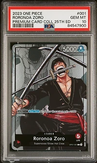 2023 One Piece Premium Bandai Premium Card Collection 25th Edition 001 Roronoa Zoro PSA 10