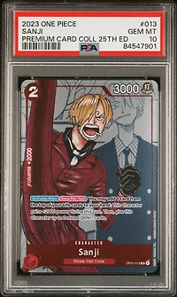 2023 One Piece Premium Bandai Premium Card Collection 25th Edition 013 Sanji PSA 10