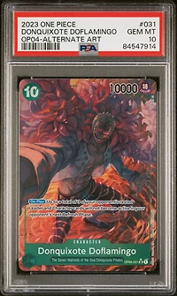 2023 One Piece Kingdoms Of Intrigue 031 Donquixote Doflamingo Alternate Art PSA 10