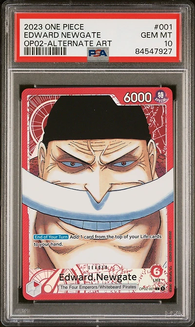 2023 One Piece Paramount War Edward Newgate Alternate Art PSA