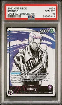 2023 One Piece Pillars Of Strength 058 Iceburg Alternate Art PSA 10