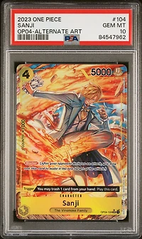 2023 One Piece Kingdoms Of Intrigue 104 Sanji PSA 10