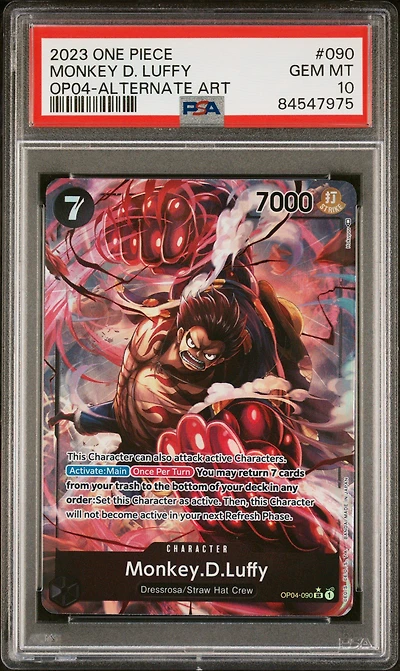 2023 One Piece Kingdoms Of Intrigue 090 Monkey D. Luffy PSA