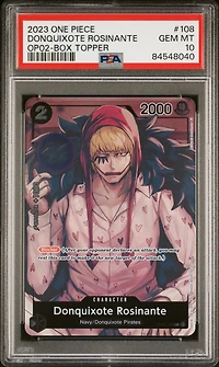 2023 One Piece Paramount War 108 Donquixote Rosinante PSA 10