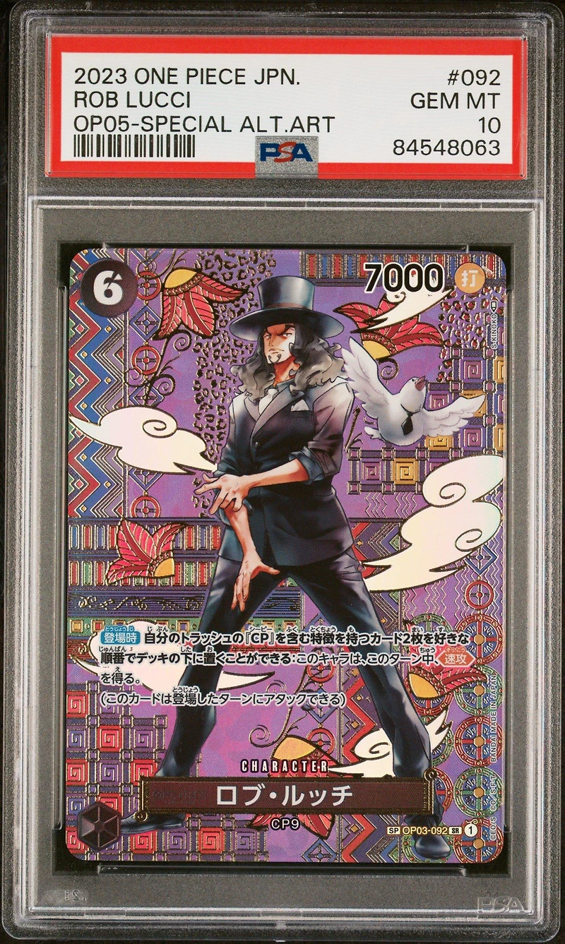 2023 One Piece Japanese Awakening Of The New Era 092 Rob Lucci Special Alternate Art PSA 10