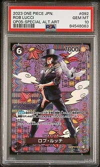 2023 One Piece Japanese Awakening Of The New Era 092 Rob Lucci Special Alternate Art PSA 10