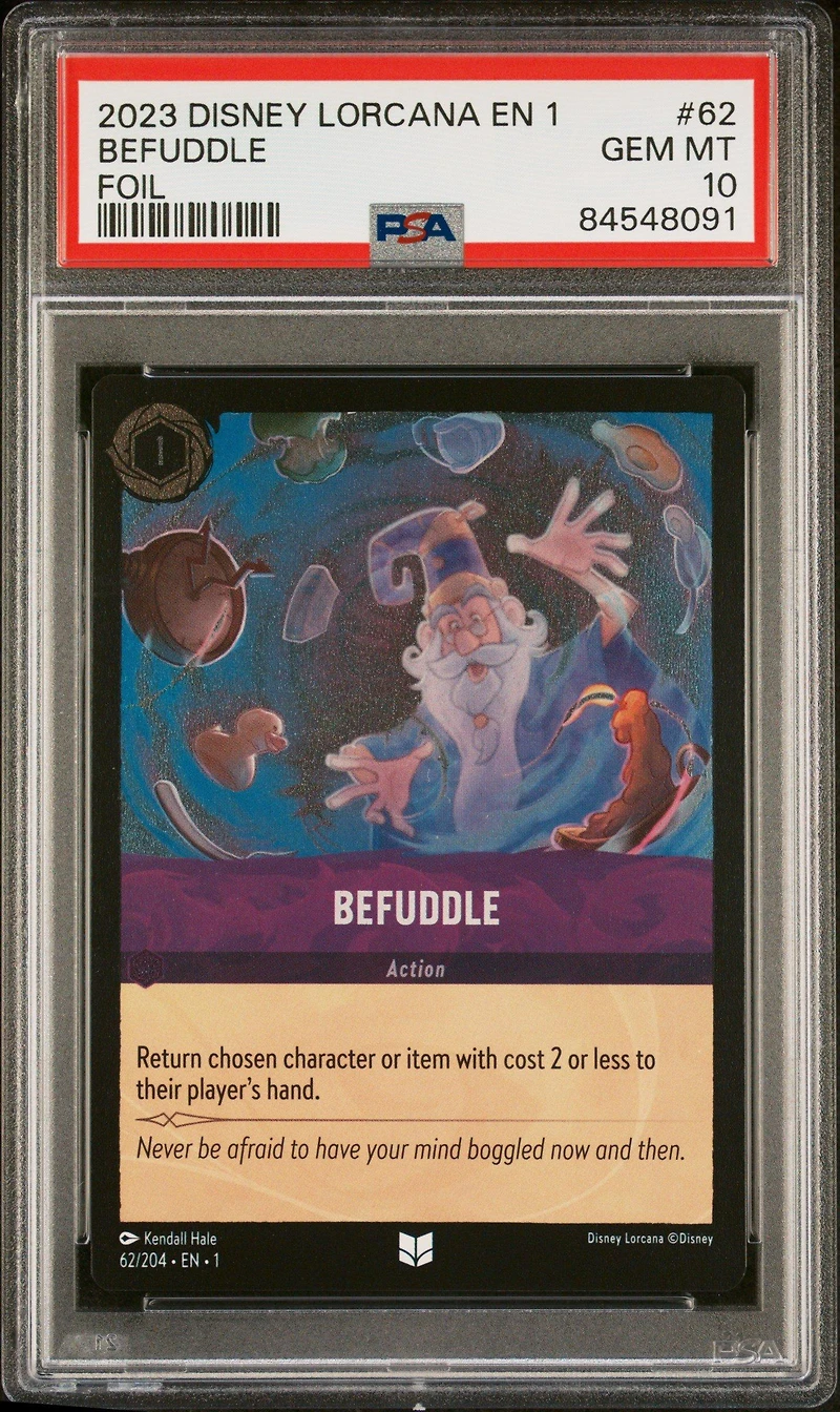 2023 Disney Lorcana En 1-the First Chapter 62 Befuddle PSA 10