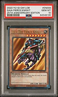 2023 Yu-gi-oh! Legend Of Blue Eyes White Dragon 25th Anniversary Edition En006 Gaia The Fierce Knight PSA 10
