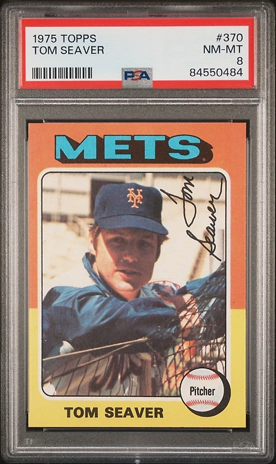 1975 Topps 370 Tom Seaver PSA 8