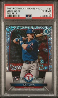 2023 Bowman Chrome National 21 Josh Jung Sparkle Refractor PSA 10