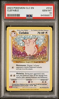 2023 Pokemon Clc-trading Card Game Classic Charizard & Ho-oh Ex Deck 014 Clefable PSA