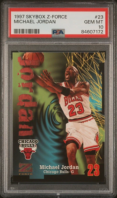 1997 Skybox Z-force 23 Michael Jordan PSA 10