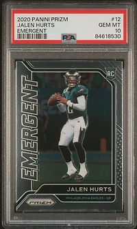 2020 Panini Prizm Emergent 12 Jalen Hurts PSA 10