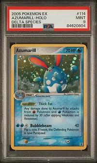 2005 Pokemon Ex Delta Species 114 Azumarill-holo PSA 9