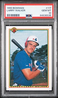 1990 Bowman 117 Larry Walker PSA 10