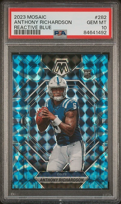 2023 Panini Mosaic 282 Anthony Richardson Reactive PSA 10