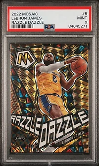 2022 Panini Mosaic Razzle Dazzle 5 Lebron James PSA