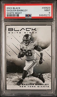 2023 Panini Black White Night Wn23 Saquon Barkley PSA 9