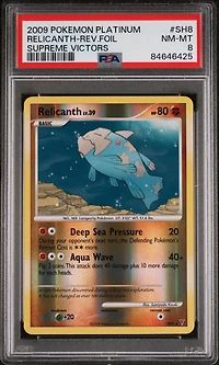 2009 Pokemon Platinum Supreme Victors Sh8 Relicanth-reverse Foil PSA 8