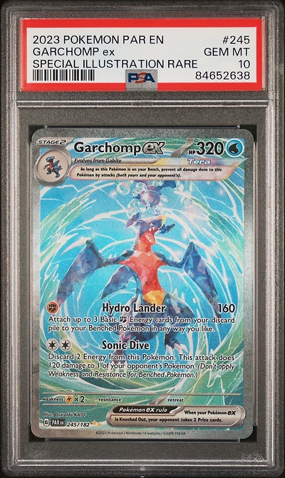 2023 Pokemon Par En-paradox Rift 245 Garchomp Ex Special Illustration Rare PSA