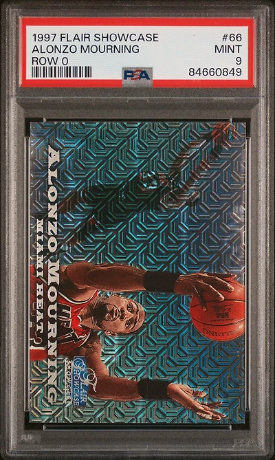 1997 Flair Showcase 66 Alonzo Mourning Row 0 PSA 9