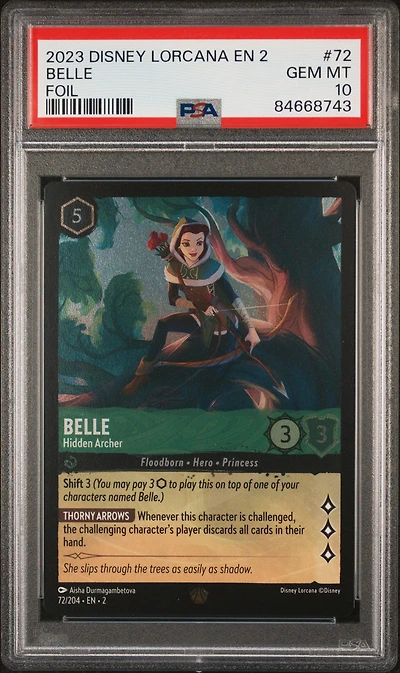2023 Disney Lorcana En 2-rise Of The Floodborn 72 Belle