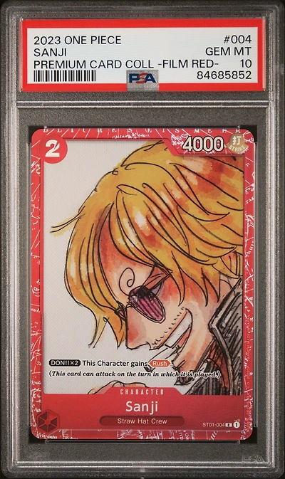 2023 One Piece Premium Card Collection -one Piece Film Red- 004 Sanji PSA 10
