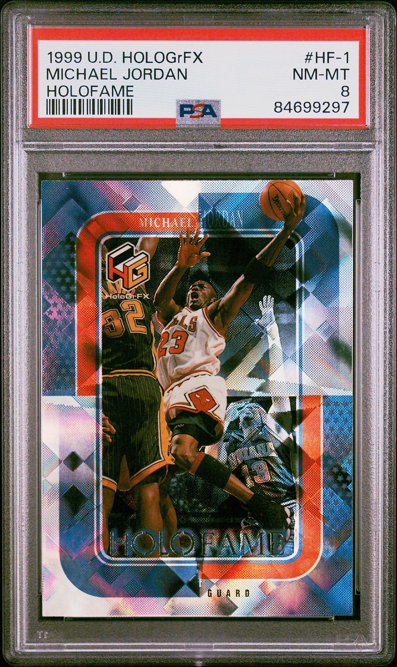 1999 Upper Deck Hologrfx Holofame Hf-1 Michael Jordan PSA 8