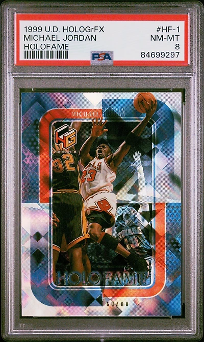 1999 Upper Deck Hologrfx Holofame Hf-1 Michael Jordan PSA 8