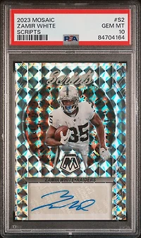 2023 Panini Mosaic Scripts S2 Zamir White PSA 10