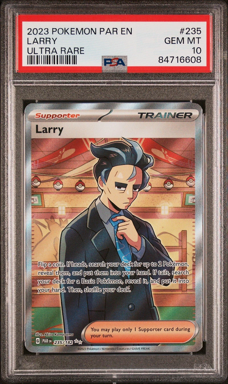 2023 Pokemon Par En-paradox Rift 235 Larry Ultra Rare PSA 10