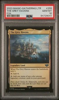 2023 Magic The Gathering Tales Of Middle-earth 255 The Grey Havens Foil PSA 10
