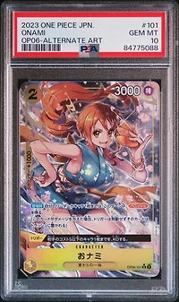 2023 One Piece Japanese Op06-wings Of The Captain 101 O-nami Alternate Art PSA 10