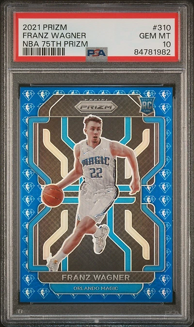 2021 Panini Prizm 310 Franz Wagner Nba 75th Prizm PSA 10