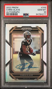 2022 Panini Prizm 310 Chris Olave PSA 10