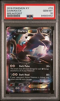2016 Pokemon Xy Breakpoint 74 Darkrai Ex PSA 10