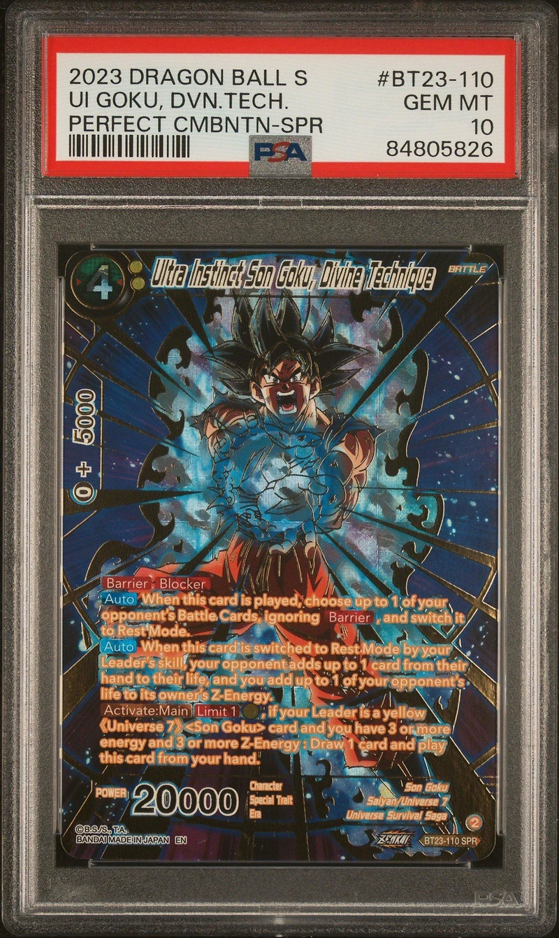 2023 Dragon Ball Super Card Game Series 23 Perfect Combination Bt23-110 Ultra Instinct Son Goku