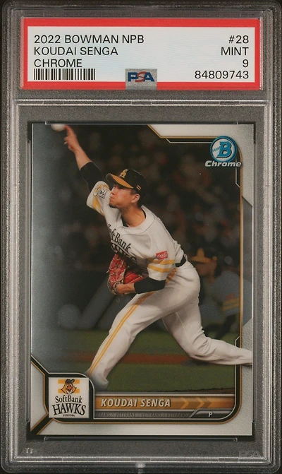 2022 Bowman Npb 28 Koudai Senga Chrome PSA 9