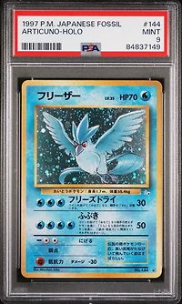1997 Pokemon Japanese Fossil 144 Articuno-holo PSA 9