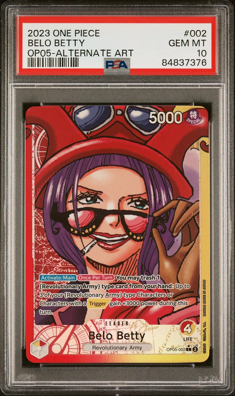 2023 One Piece Op05-awakening Of The New Era Belo Betty Alternate Art PSA 10