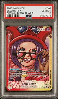 2023 One Piece Op05-awakening Of The New Era Belo Betty Alternate Art PSA 10