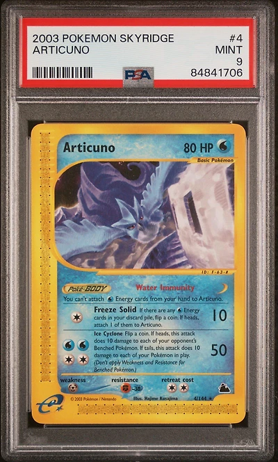 2003 Pokemon Skyridge 4 Articuno PSA 9