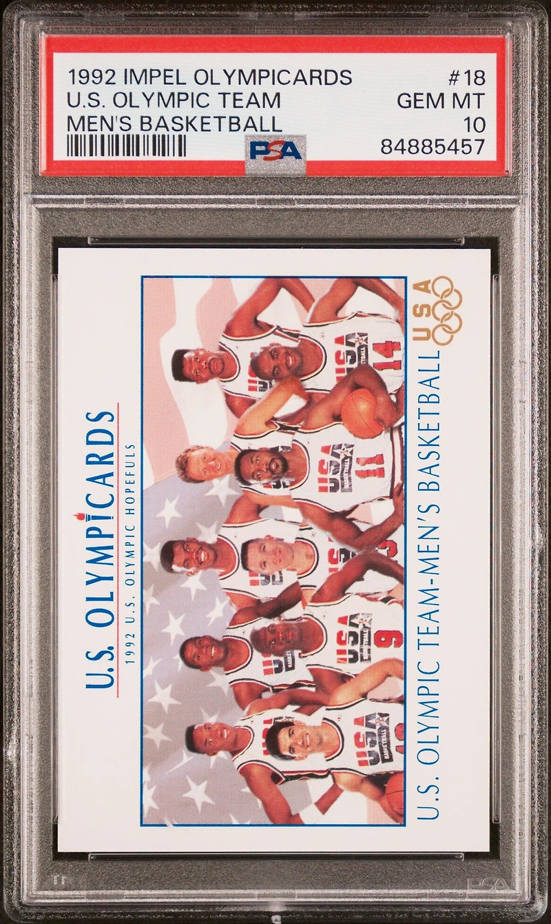 1992 Impel Olympicards 18 U.s. Olympic Team Men's Basketball PSA 10