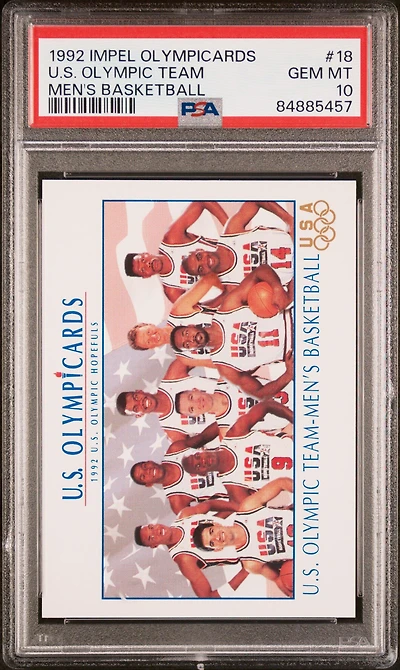 1992 Impel Olympicards 18 U.s. Olympic Team Men's Basketball PSA 10