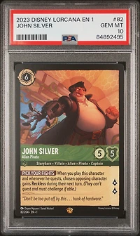 2023 Disney Lorcana En 1-the First Chapter 82 John Silver - Alien Pirate PSA 10